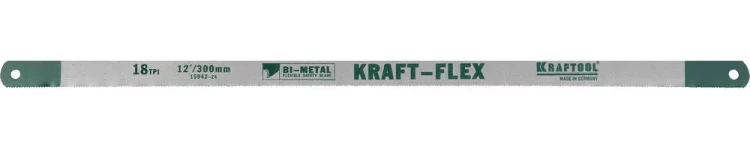 Полотно KRAFTOOL "KRAFT-FLEX" по металлу, Bi-Metal, 18TPI, 300 мм, 2 шт 15942-18-S2 купить в Муравленко