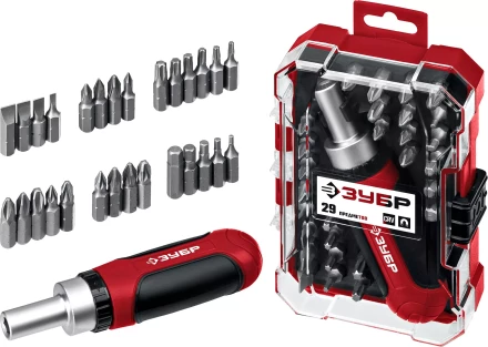 ЗУБР Мастер 29, 29 шт, набор: отвертка с насадками (25040) купить в Муравленко