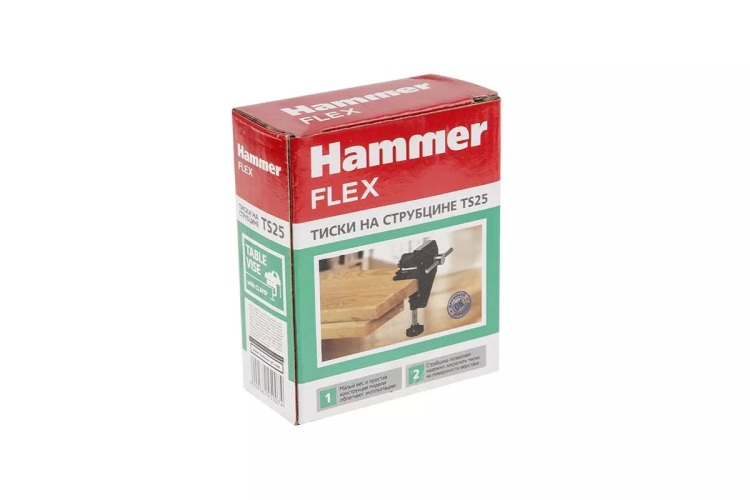 Тиски слесарные HAMMER TS40 на струбцине купить в Муравленко