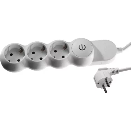 Удлинитель ЗУБР &quot;МАСТЕР&quot; электрический, ПВС сечение 1кв мм, выкл, заземл, защитная шторка, 3 гнезда, макс мощн 3500Вт, 5м 55039-5 купить в Муравленко