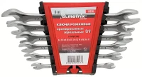 Набор ключей рожковых 8шт. (6-22мм) CrV Elliptical зерк. хромирование MATRIX Master 15238
