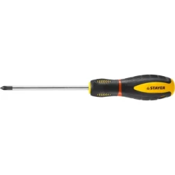 Отвертка STAYER "PROFI" "PROTech", двухкомп рукоятка, намагниченная, Cr-Mo, PH1x100мм 25132-1-10_z02