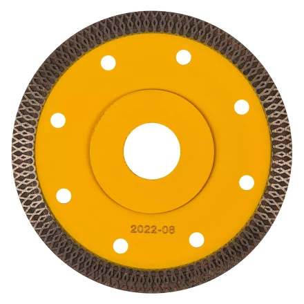 Диск алмазный отрезной Denzel 115 х 22,2мм, сплошной, супертонкий, горячий пресс, сухой/мокрый рез 73057 купить в Муравленко