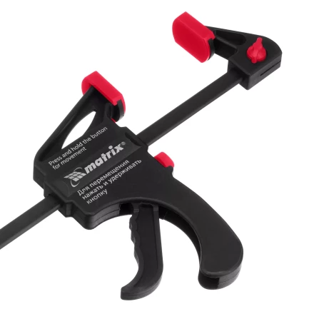Струбцина универсальная, быстрозажимная, F-образная Matrix, 300 х 415 х 45 мм, пластиковый корпус, 20573 купить в Муравленко