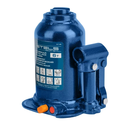 Домкрат гидравлический бутылочный телескопический Stels 51149, 6 т, подъем 180-410 мм 51149 купить в Муравленко