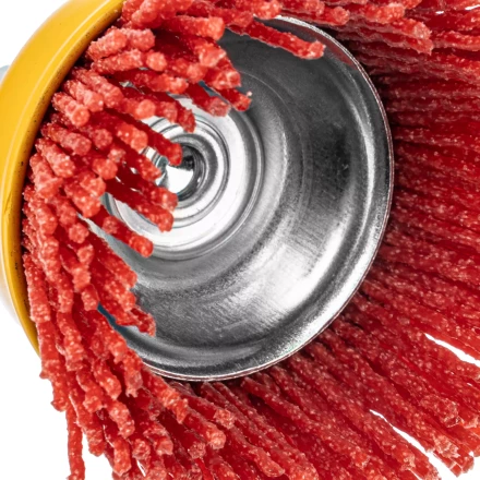 Щетка для дрели Denzel, 65 мм, Чашка, со шпилькой, нейлоновая щетина, 74435 купить в Муравленко