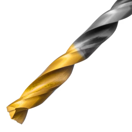 Сверло спиральное по металлу Denzel 5,5 x 93мм, Р6М5, Golden Tip, многогранная заточка, 718277 купить в Муравленко