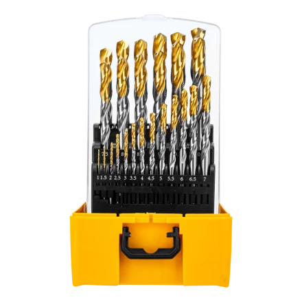 Набор сверл по металлу Denzel 723009, 1-13 мм, Р6М5-TiN, Golden Tip, 25 шт купить в Муравленко