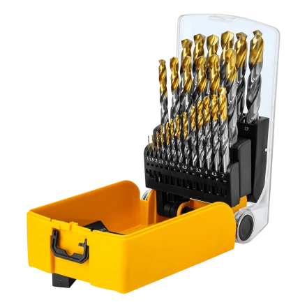 Набор сверл по металлу Denzel 723009, 1-13 мм, Р6М5-TiN, Golden Tip, 25 шт купить в Муравленко