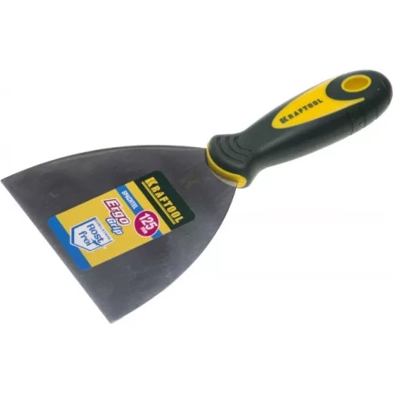 Шпательная лопатка KRAFTOOL с 2-компонент ручк, профилиров нержав полотно, 125мм 10035-125 купить в Муравленко