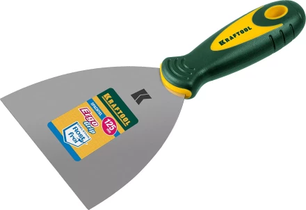 Шпательная лопатка KRAFTOOL с 2-компонент ручк, профилиров нержав полотно, 125мм 10035-125 купить в Муравленко