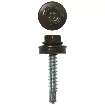 Саморезы ЗУБР окраш., RAL 8028 земел.-коричн., для крепл. кров. матер. к дерев. обреш., 4.8х29мм, 2500шт 4-300310-48-029-8028 купить в Муравленко