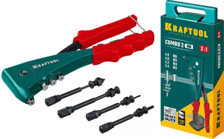 Комбинированные заклепочники, KRAFTOOL Combo2-M6 31180 31180 купить в Муравленко