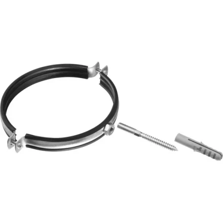 ЗУБР &quot;МАСТЕР&quot;. Хомут трубный с гайкой, оцинкованный, в комплекте с сантехнической шпилькой и дюбелем, 6&quot;, 1шт 37866-159-166 купить в Муравленко