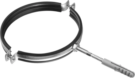 ЗУБР &quot;МАСТЕР&quot;. Хомут трубный с гайкой, оцинкованный, в комплекте с сантехнической шпилькой и дюбелем, 6&quot;, 1шт 37866-159-166 купить в Муравленко