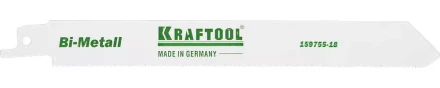 Полотно KRAFTOOL &quot;INDUSTRIE QUALITAT&quot;, S1122EF, для эл/ножовки, Bi-Metall, по металлу, шаг 1,4мм, 180мм 159755-18 купить в Муравленко