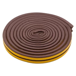 Уплотнитель резиновый, 6 м, профиль &quot;D&quot;, коричневый Сибртех 88916