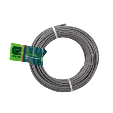 Леска для триммера круглая, армированная алюминием, 2.4 мм х 15 м, Россия Сибртех 961935 купить в Муравленко