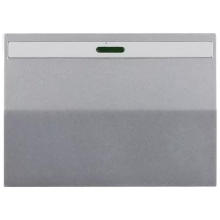 Выключатель СВЕТОЗАР &quot;ЭФФЕКТ&quot; проходн., с эффектом свечения, одноклав., без вставки и рамки, св.-серый метал., 10A/~250B SV-54438-SM купить в Муравленко