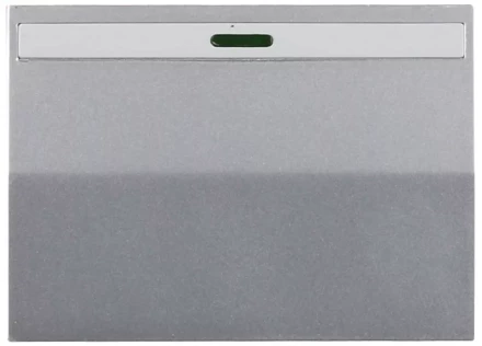 Выключатель СВЕТОЗАР &quot;ЭФФЕКТ&quot; проходн., с эффектом свечения, одноклав., без вставки и рамки, св.-серый метал., 10A/~250B SV-54438-SM купить в Муравленко