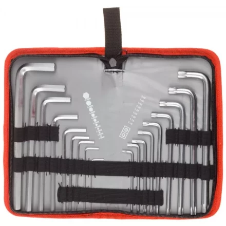 Набор ключей имбусовых ЗУБР &quot;МАСТЕР&quot;Cr-V,нейлон чехол,HEX 1,5-10 мм длинные 9 шт,TORX Т10-Т50  длинные 9 шт 27463-H18 купить в Муравленко