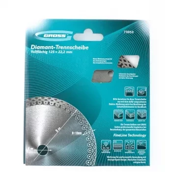 Диск алмазный ф115х22,2мм, тонкий, сплошной, мокрое резание GROSS 73052 купить в Муравленко