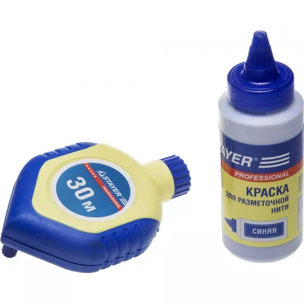 Набор STAYER Нить разметочная с синей краской в 2-хкомпонентном корпусе, 115гx30м 2-06383-H2 купить в Муравленко