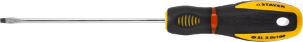Отвертка STAYER &quot;PROFI&quot; &quot;PROTech&quot;, двухкомп рукоятка, намагниченная, Cr-Mo, SL3,0x100мм 25131-03-10_z02 купить в Муравленко