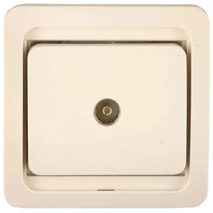 Розетка СВЕТОЗАР &quot;ГАММА&quot; телевизионная одинарная, цвет бежевый SV-54115-B купить в Муравленко