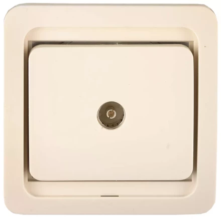 Розетка СВЕТОЗАР &quot;ГАММА&quot; телевизионная одинарная, цвет бежевый SV-54115-B купить в Муравленко