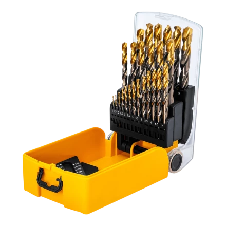 Набор сверл по металлу Denzel 723010, 1-13 мм, Р6М5К8-TiN, Golden Tip, 25 шт купить в Муравленко