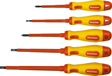 Набор отверток &quot;Х-Drive ELECTRO&quot;, Cr-Mo-V сталь, SL: 2.5, 4, 5.5, 6.5, PH: № 1, № 2, 6 предм, KRAFTOOL 250088-H6 купить в Муравленко