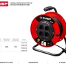 Удлинитель на катушке "ПВС 307", 40 м, 2500 Вт, 4 гнезда, ПВС 3х0,75 кв мм, ЗУБР 55083-40 купить в Муравленко