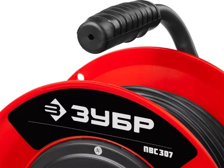 Удлинитель на катушке &quot;ПВС 307&quot;, 40 м, 2500 Вт, 4 гнезда, ПВС 3х0,75 кв мм, ЗУБР 55083-40 купить в Муравленко