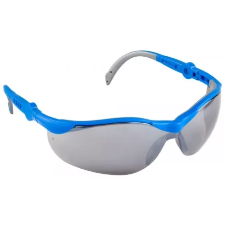 Очки ЗУБР &quot;ЭКСПЕРТ&quot; защитные, серые, с зеркальным покрытием, поликарбонатная монолинза с двухкомпонентными регулируемыми дужками 110312 купить в Муравленко