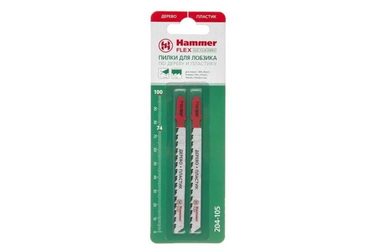 Пилки для лобзика HAMMER JG WD T101BRF (2шт.) купить в Муравленко