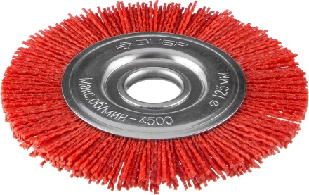 ЗУБР &quot;ПРОФЕССИОНАЛ&quot;. Щетка дисковая для УШМ, нейлоновая проволока с абразивным покрытием, 125х22мм 35160-125_z01 купить в Муравленко