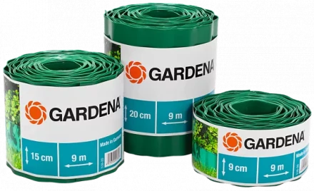 Бордюр зеленый 15 см, длина 9 м  GARDENA купить в Муравленко