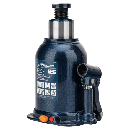 Домкрат гидравлический бутылочный телескопический Stels 51151, 10 т, подъем 180-430 мм купить в Муравленко