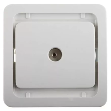 Розетка СВЕТОЗАР &quot;ГАММА&quot; телевизионная одинарная, цвет белый SV-54115-W купить в Муравленко