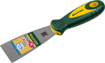 Шпательная лопатка KRAFTOOL с 2-компонент ручк, профилиров нержав полотно, 50мм 10035-050 купить в Муравленко