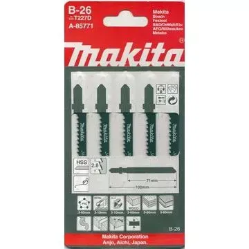 Пилки ( 5 шт.) A-85771  100х75х2,8 мм HSS фиг/рез,универс. Makita купить в Муравленко