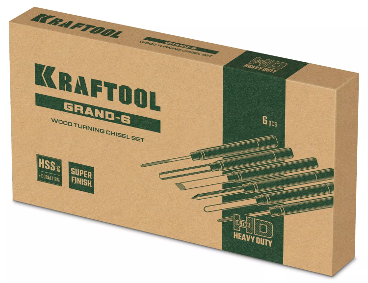 Набор профессиональных токарных резцов по дереву KRAFTOOL 18368 купить в Муравленко