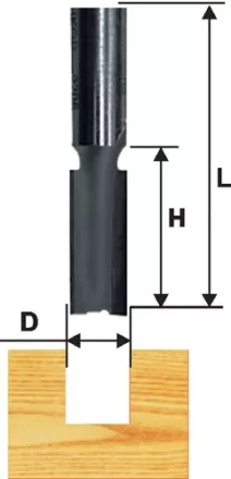 Фреза пазовая прямая ф8x25мм хв 8мм ДСП 28009 купить в Муравленко