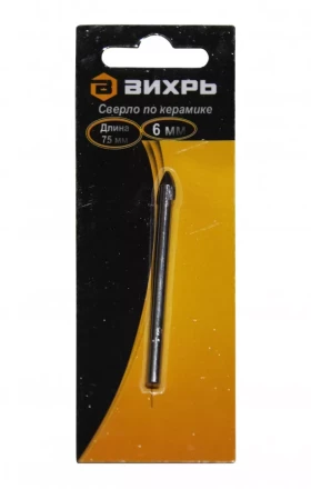 Сверло по керамике и стеклу Вихрь 6 мм купить в Муравленко