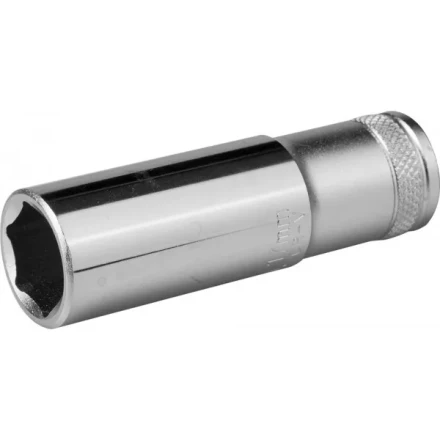 Торцовая головка KRAFTOOL &quot;INDUSTRIE QUALITAT&quot;, удлиненная, Cr-V, FLANK, хромосатинированная, 1/2&quot;, 17 мм 27807-17_z01 купить в Муравленко