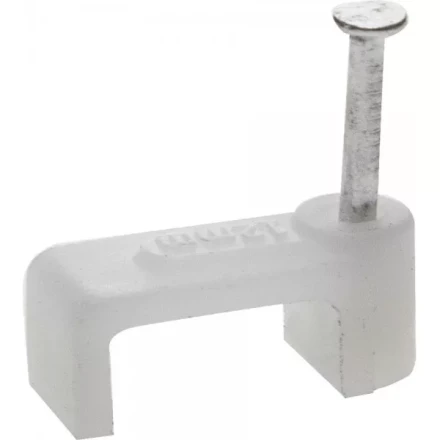 ЗУБР &quot;МАСТЕР&quot;. Скоба-держатель для плоского кабеля, с оцинкованным гвоздем, 9 мм, 40 шт 45112-09 купить в Муравленко