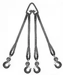 Строп текстильный четырехветвевой 4СТ 12.5 т L=2.5 м РА 150 мм Звено РТ-3 купить в Муравленко