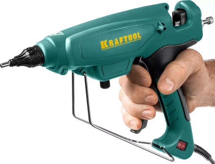 Пистолет клеевой (термоклеящий) &quot;PRO&quot;, KRAFTOOL 06843-300-12, электр, двухкомп корпус, регулятор темп, выход клея 1,5 кг/час, d=12мм, 300Вт 06843-300-12 купить в Муравленко